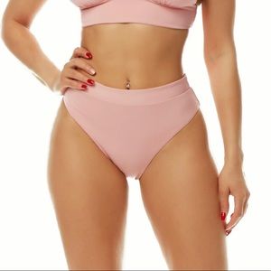 High waisted abs high cut bikini bottom by Envya.